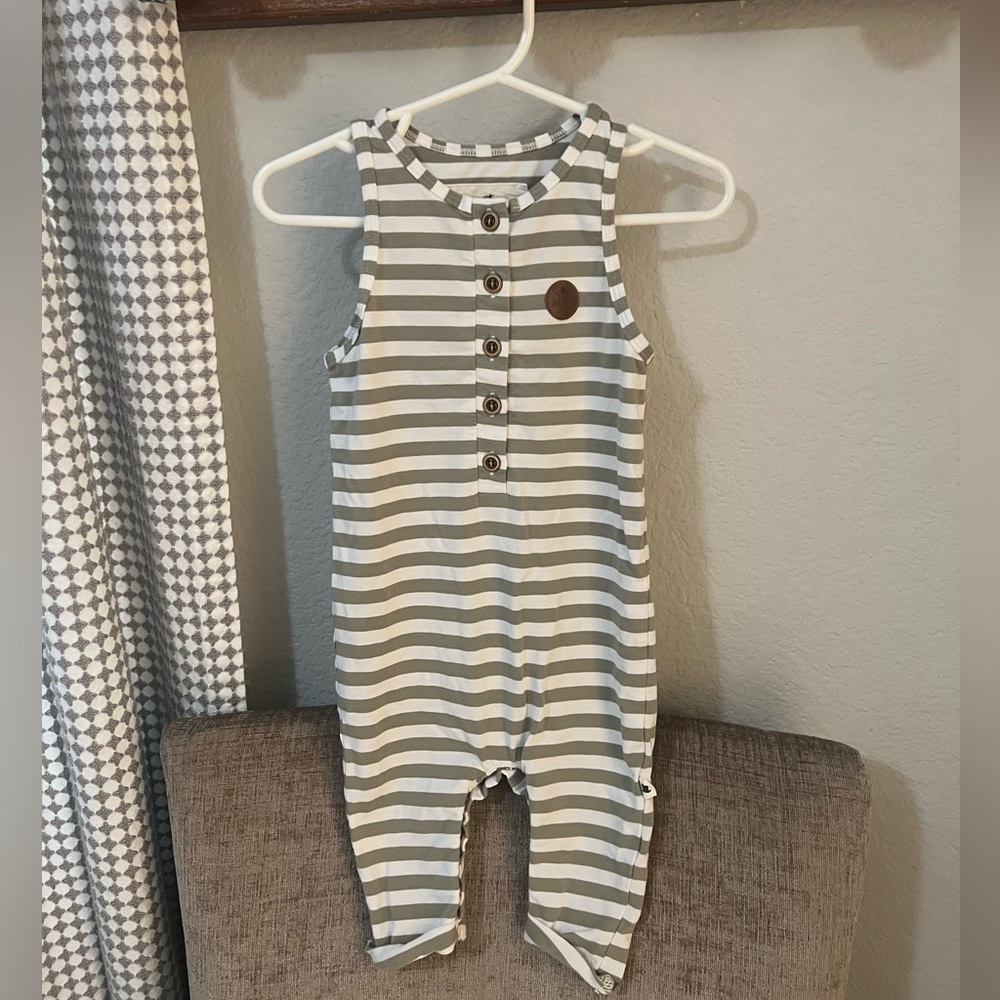 My Brother John Striped Stomper Romper